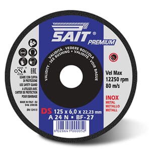 SAIT DS SLIPESKIVE A24N METAL/INOX 125X6,0